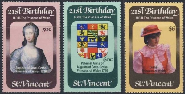 1982 Diana 21st Birthday Stamps
