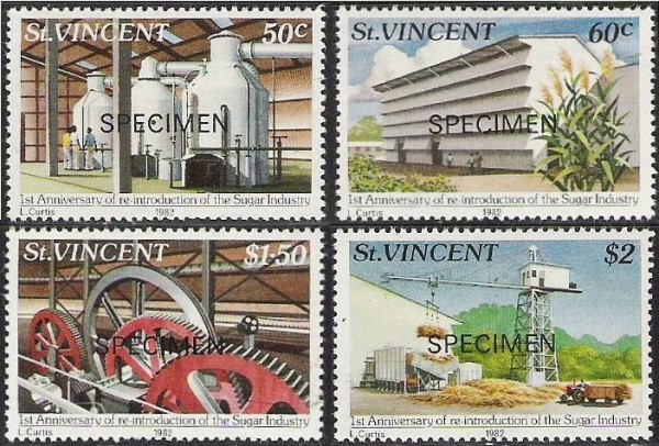 1981 Sugar Industry Specimen stamps