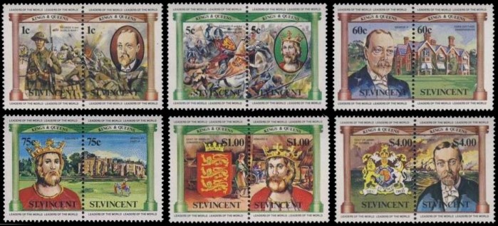 1984 Leaders of the World British Monarchs Stamps