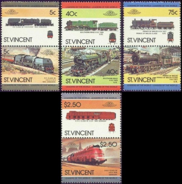 1984 Leaders of the World 3rd Series Locomotives Stamps
