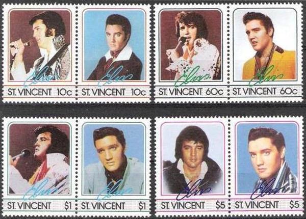 1985 Leaders of the World Elvis Presley Stamps