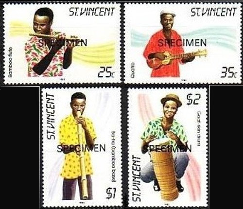 1985 Traditional Musical Instruments Specimen Stamps