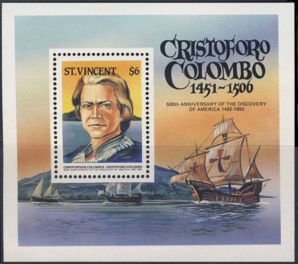 1986 Columbus Discovery of America 1st Series Souvenir Sheet