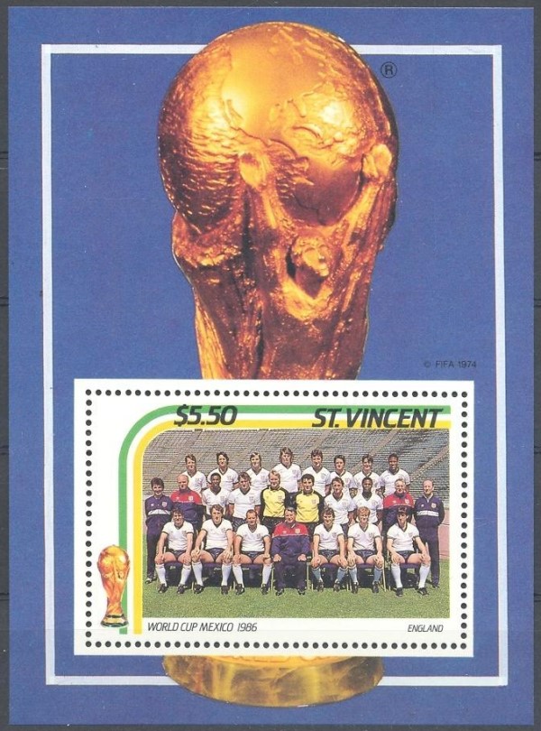 1986 World Cup Soccer Championship in Mexico $5.50 Souvenir Sheet