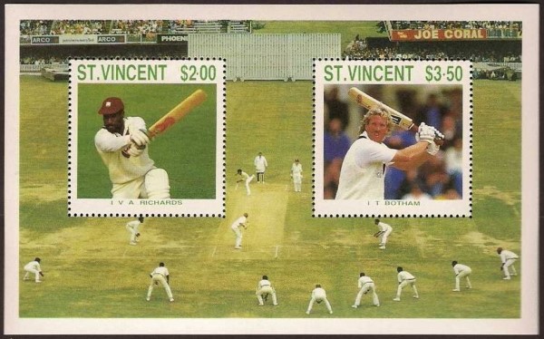 1988 Cricketers of 1988 International Season Souvenir Sheet