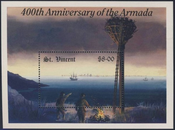 1988 400th Anniversary of the Spanish Armada Souvenir Sheet