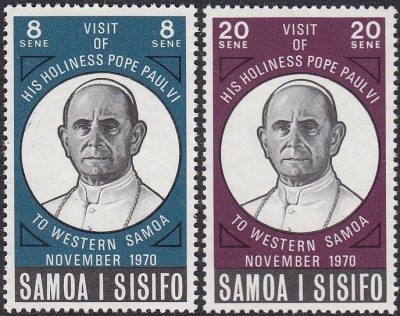 1970 Visit of Pope Paul VI Stamps