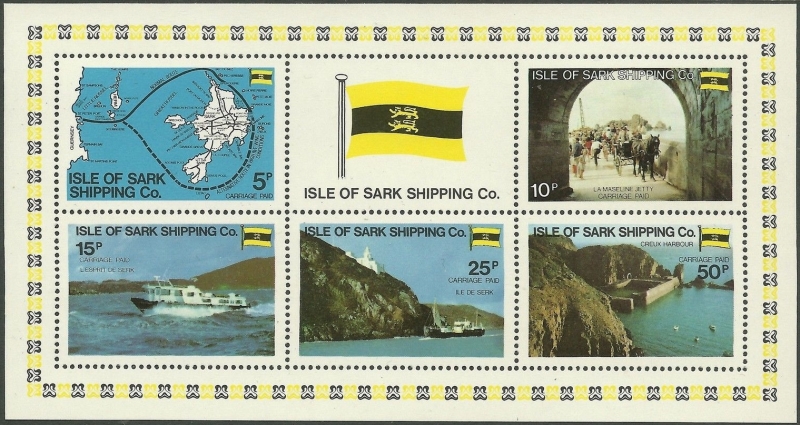 Sark Island Shipping Company 1980 Private Carrier Souvenir Sheetlet