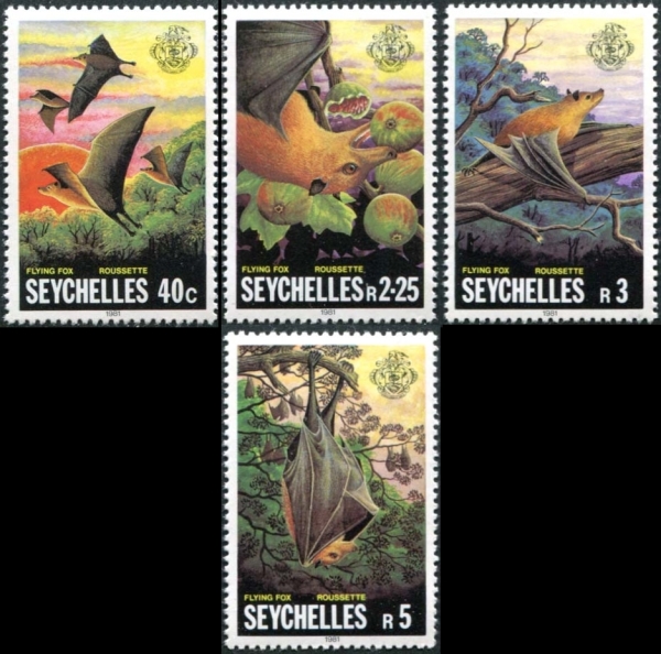 1981 Seychelles Flying Foxes Stamps