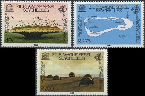 1982 Aldabra, World Heritage Site Stamps