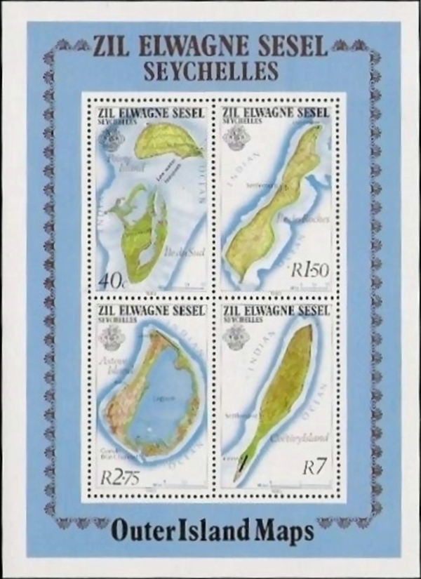 1983 Island Maps Souvenir Sheet