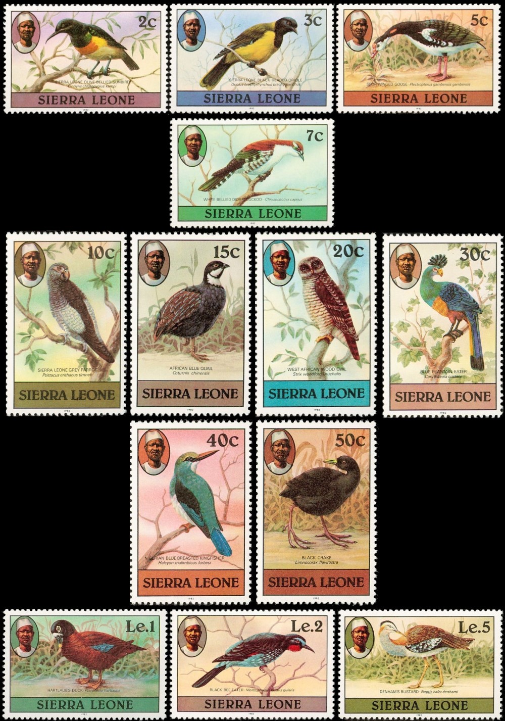 1982 Birds Definitives (4th issue) Stamps
