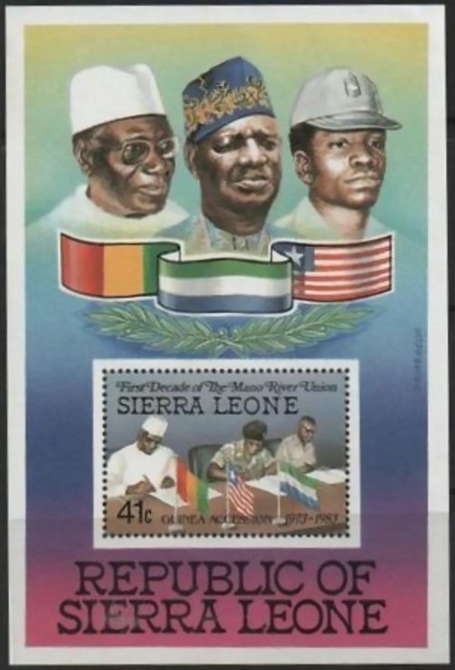 1984 10th Anniversary of Mano River Union Souvenir Sheet