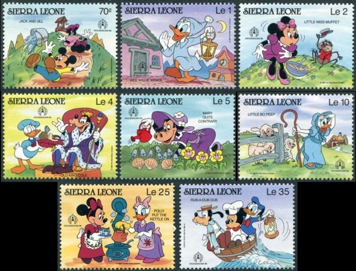 1986 STOCKHOLMIA '86 International Stamp Exhibition Disney Stamps