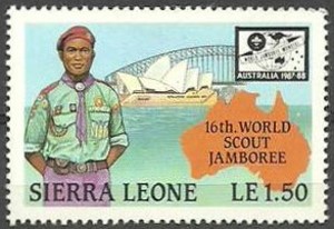 1987 16th World Scout Jamboree Unissued 1.50Le Stamp