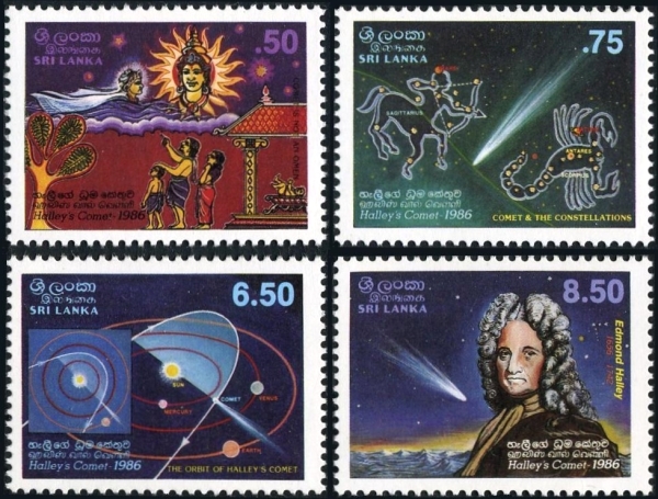 Sri Lanka 1986 Appearance of Halley's Comet Stamps