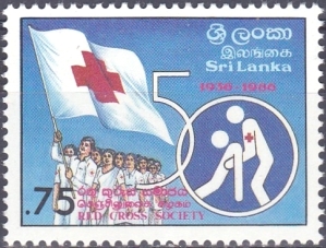Sri Lanka 1986 50th Anniversary of Sri Lanka Red Cross Society Stamp