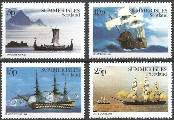 Summer Isles 1982 Maritime Ships British Local Stamps