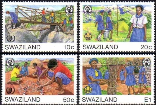 1985 International Youth Year and 75th Anniversary of the Girl Guides Movement Stamps