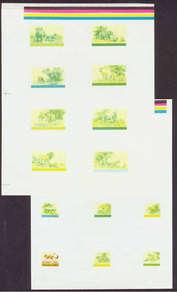 1980 Wildlife Definitive Stamp Master Proof Sheet Proving Format Printing