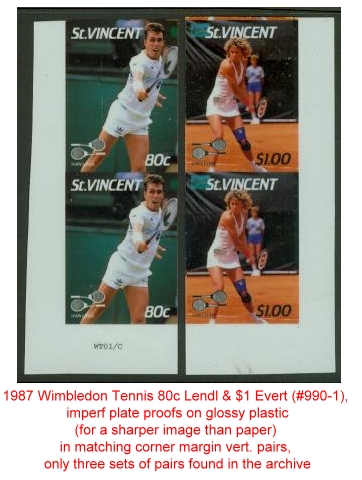 1987 International Lawn Tennis Players Missing Tennis Ball Master Proof Vertical Pairs