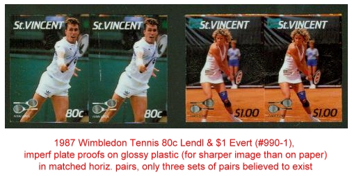 1987 International Lawn Tennis Players Missing Tennis Ball Master Proof Horizontal Pairs