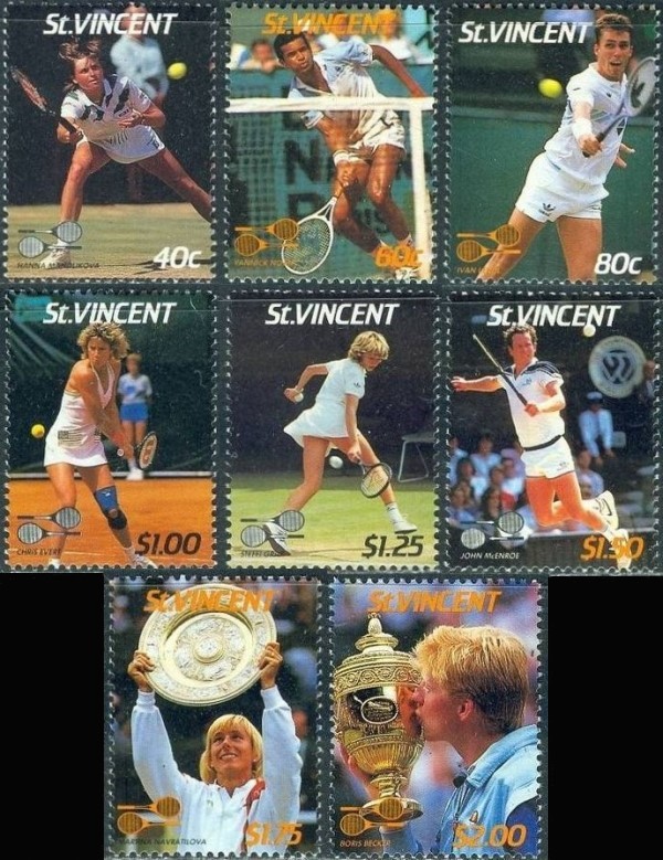1987 International Lawn Tennis Players Stamps