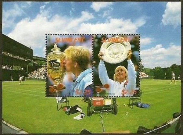 1987 International Lawn Tennis Players Souvenir Sheet