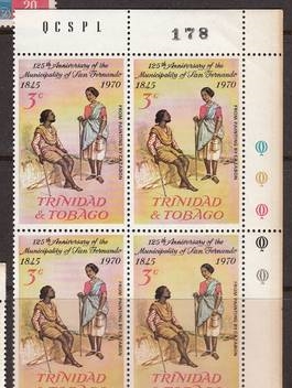 Image of Trinidad and Tobago 1970 Stamp with Questa Logo