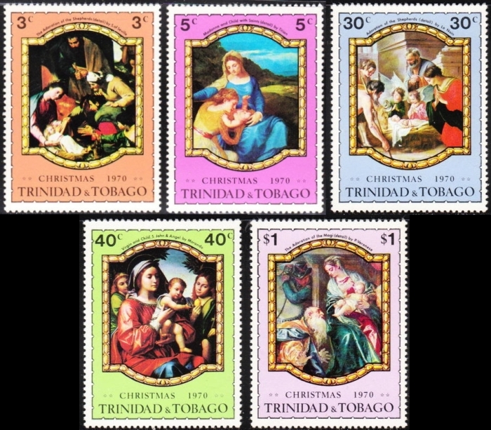 1970 Christmas, Paintings Stamps