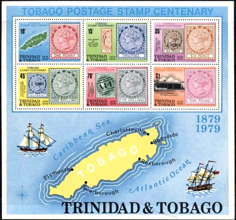 1979 Tobago Stamp Centenary Souvenir Sheet