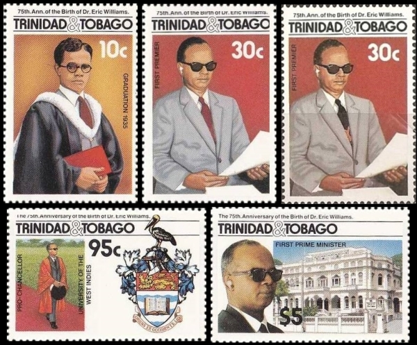 1986 75th Birth Anniversary of Dr. Eric Williams Stamps