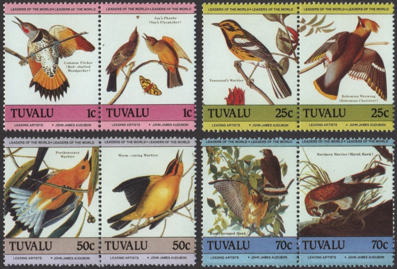 The Unauthorized Reprint Tuvalu 1985 Audubon Birds Stamp Set