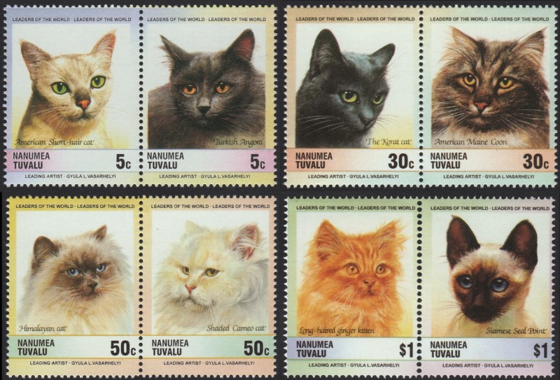 The Unauthorized Reprint Nanumea Cats Stamp Set