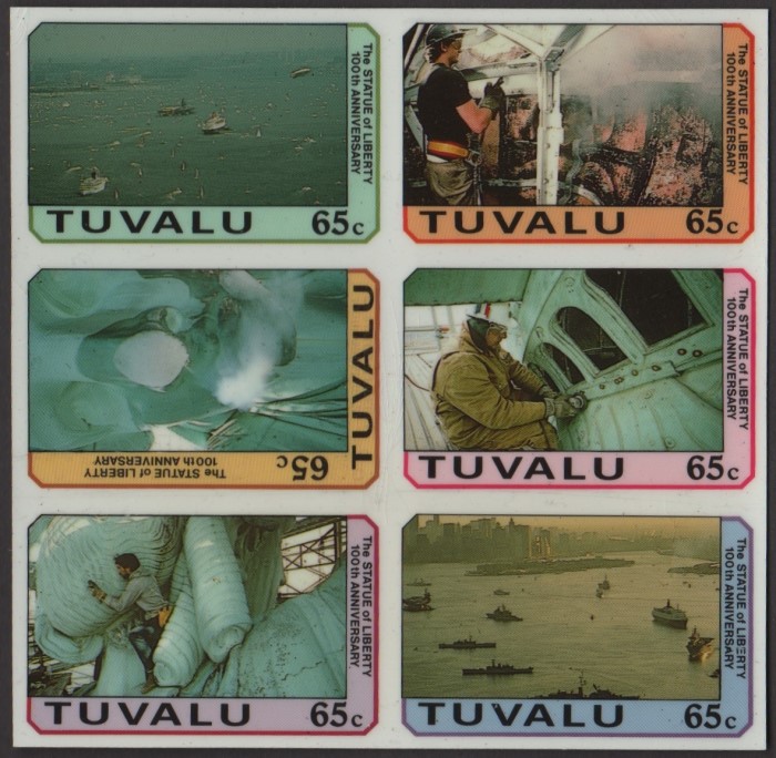 Tuvalu 1987 Unissued Statue of Liberty Stamp Die Proof