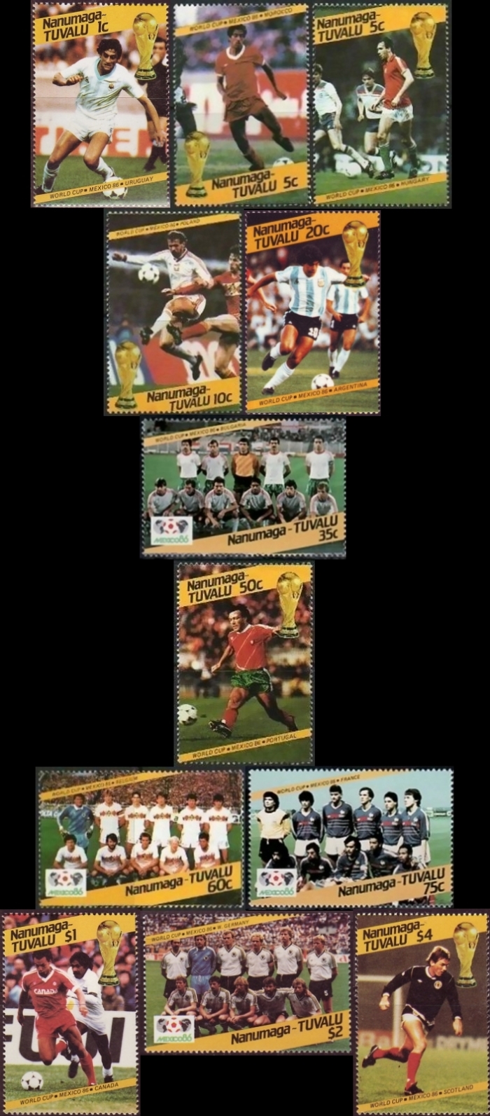 1986 World Cup Soccer Championship, Mexico Stamps