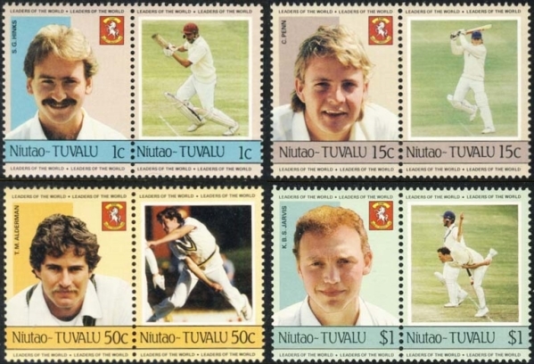 1985 Leaders of the World, Famous Cricket Players Stamps