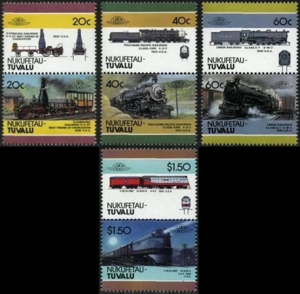 1986 Leaders of the World, Locomotives (2nd series) Stamps