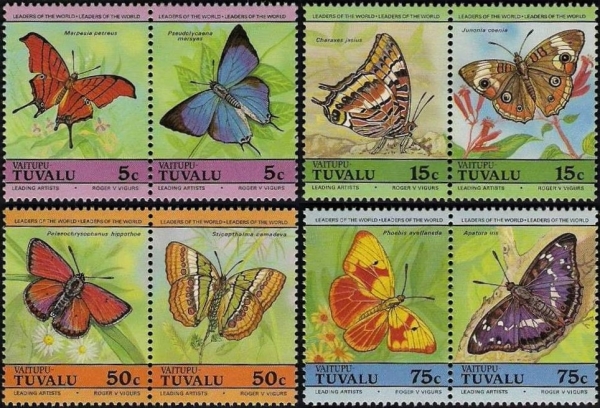 1985 Leaders of the World, Butterflies Stamps