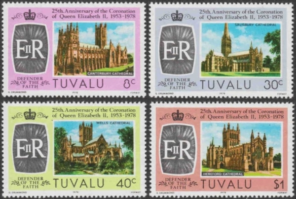 1978 25th Anniversary of the Coronation of Queen Elizabeth II Stamps