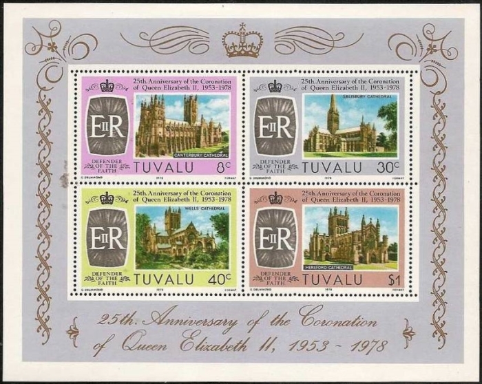 1978 25th Anniversary of the Coronation of Queen Elizabeth II Souvenir Sheet