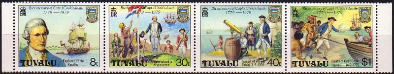 1979 Bicentenary of the Death of Captain James Cook Stamp Strip