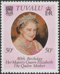 1980 80th Birthday of the Queen Mother Stamps