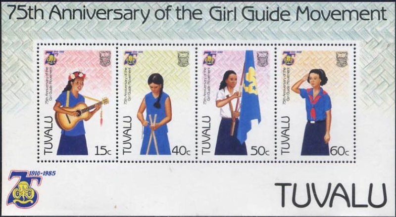 1985 75th Anniversary of the Girl Guide Movement Souvenir Sheet