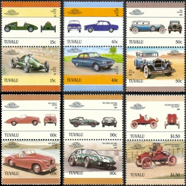 1986 Leaders of the World, Automobiles (4th series) Stamps