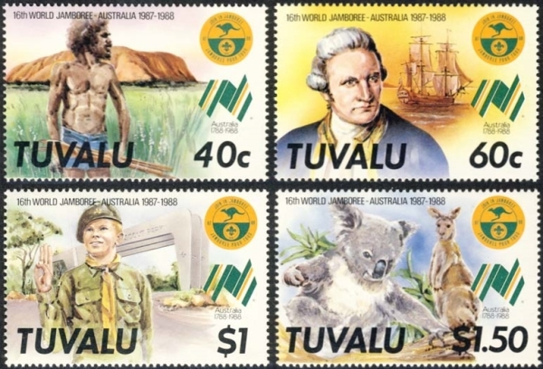 1987 World Scout Jamboree, Australia and Bicentennial of Australian Settlement Stamps