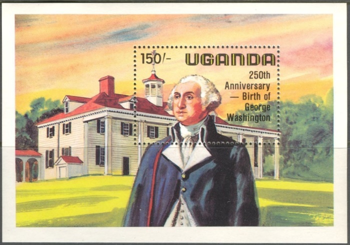 Uganda 1982 George Washington and Mount Vernon Souvenir Sheet