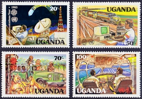 Uganda 1983 World Communications Year Stamps