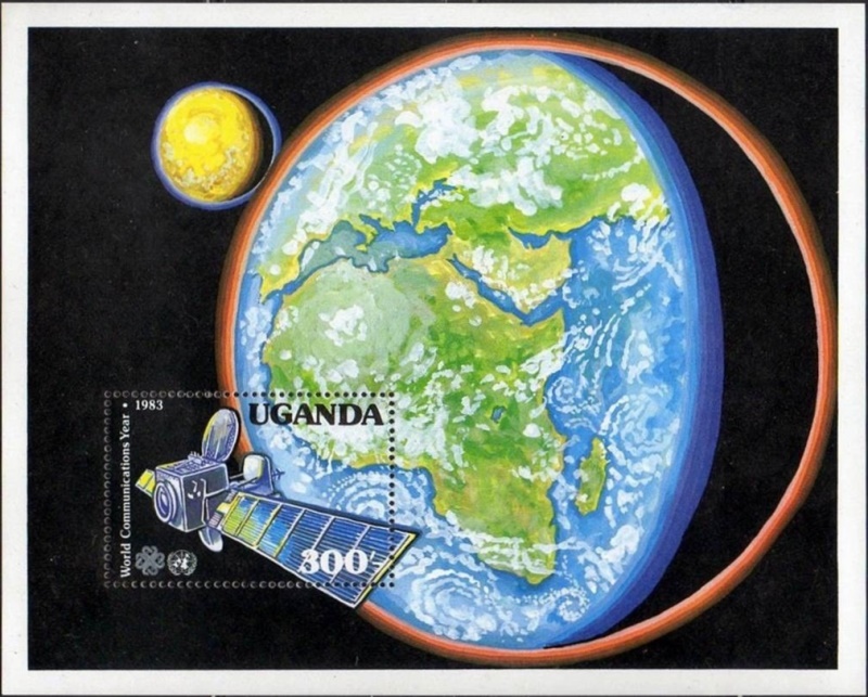 Uganda 1983 World Communications Year Souvenir Sheet