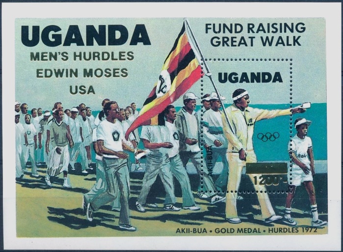 Uganda 1985 Olympic Gold Medal Winners, Los angeles Souvenir Sheet